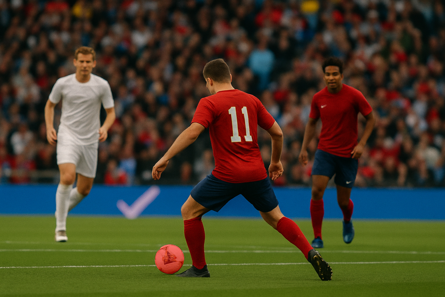 Segmentation mask example for football play